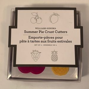 Williams-Sonoma Summer Pie Crust Cutters Spring Loaded for Pastry Cut Outs NEW